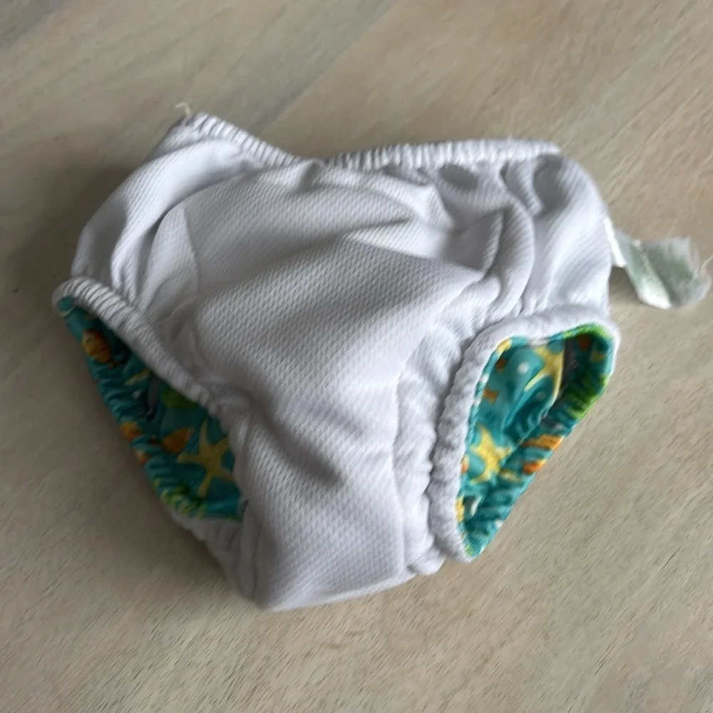 i play. by green sprouts baby boys Reusable Swim Diaper Aqua fish 6 Months